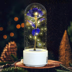 Rose Night Light with Bluetooth Speaker