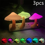 Mushroom LED Night Light with Light Sensor