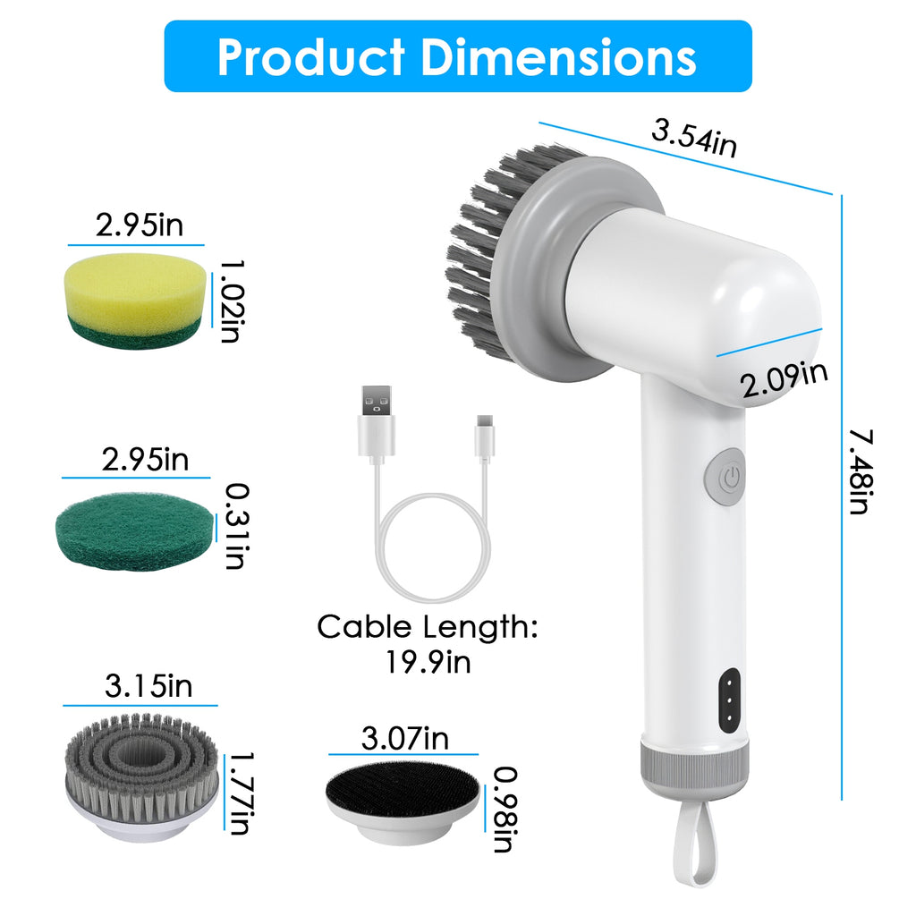 Electric Spin Scrubber for Kitchen & Bathroom