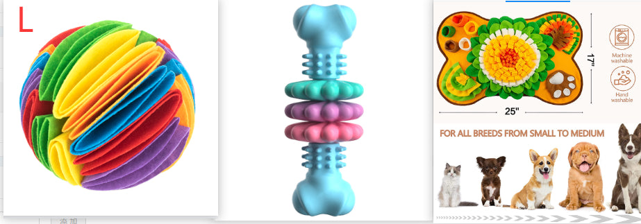 Durable TPR Dog Bone Chew Toy for Teeth Cleaning & Teething