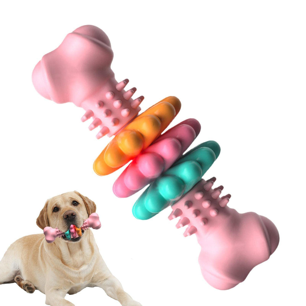 Durable TPR Dog Bone Chew Toy for Teeth Cleaning & Teething