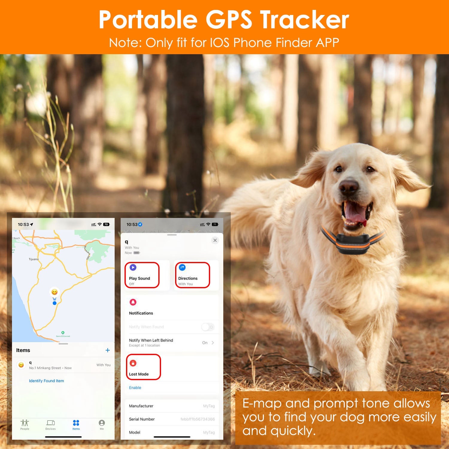 Wireless GPS Dog Fence & Tracker Collar