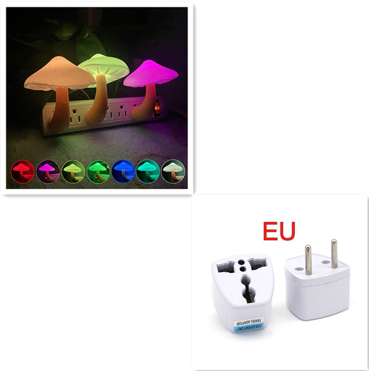 Mushroom LED Night Light with Light Sensor